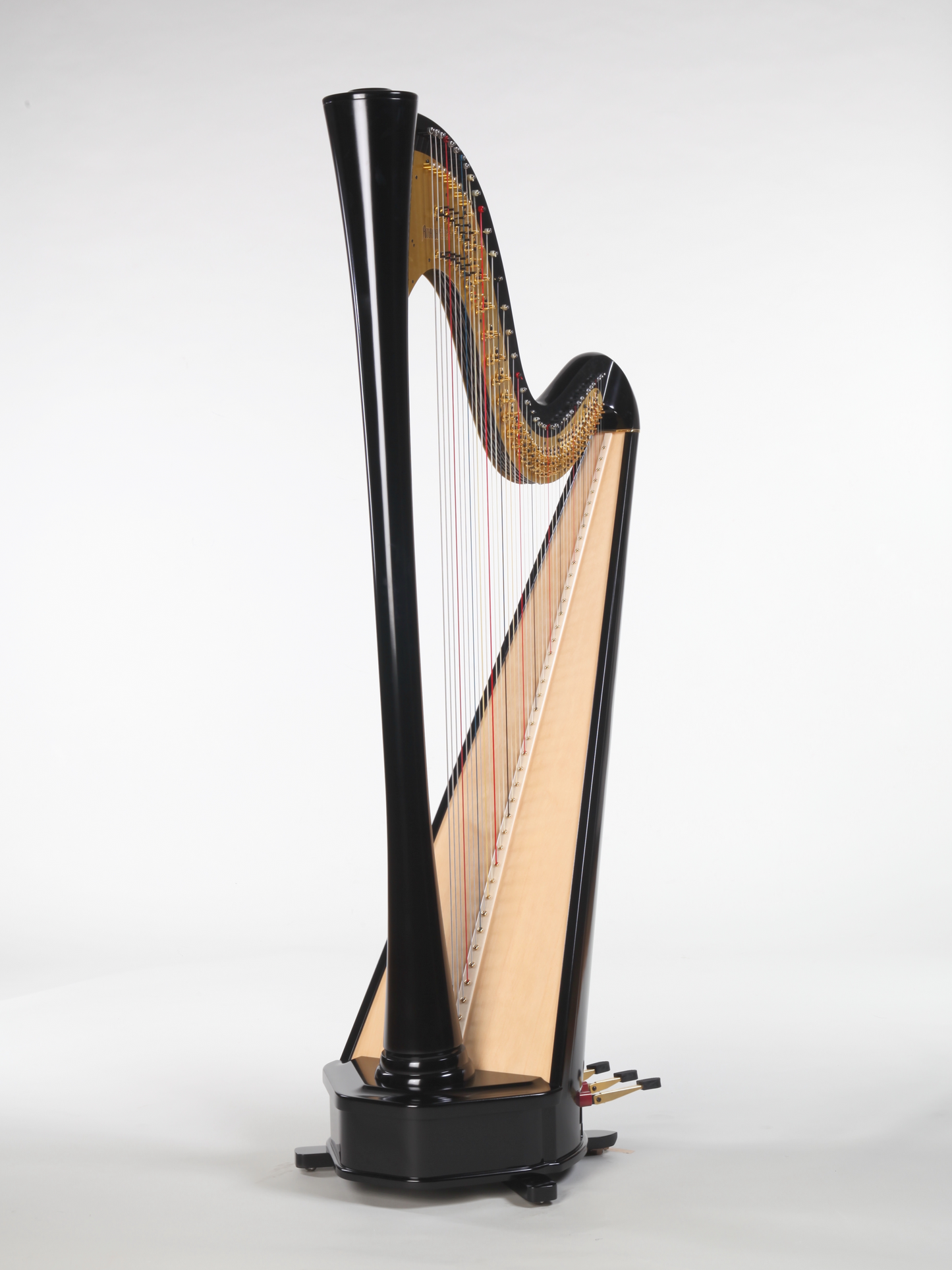 Konzertharfe AOYAMA Etude 42E in Schwarz, Gesamtansicht