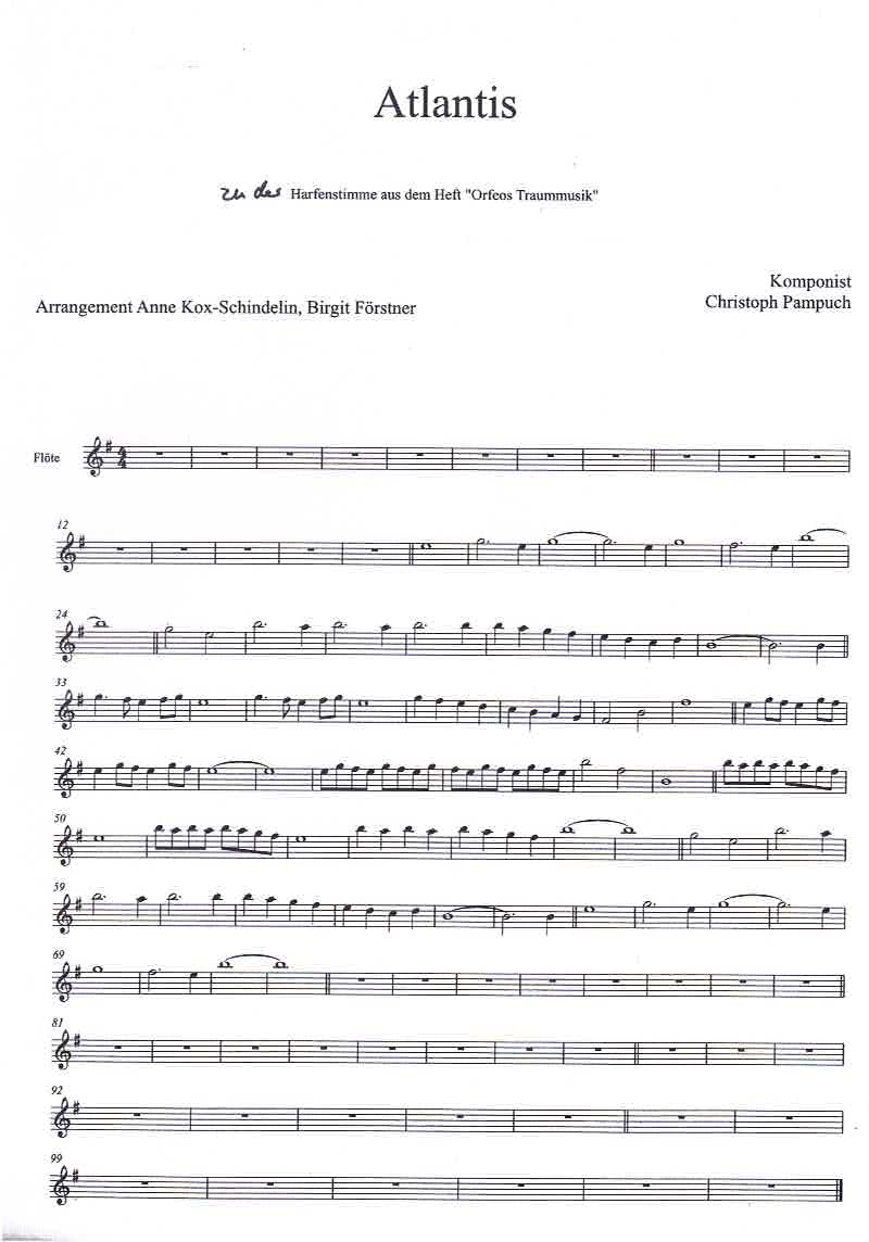 Atlantis - arr. Anne Kox-Schindelin, Birgit Förstner