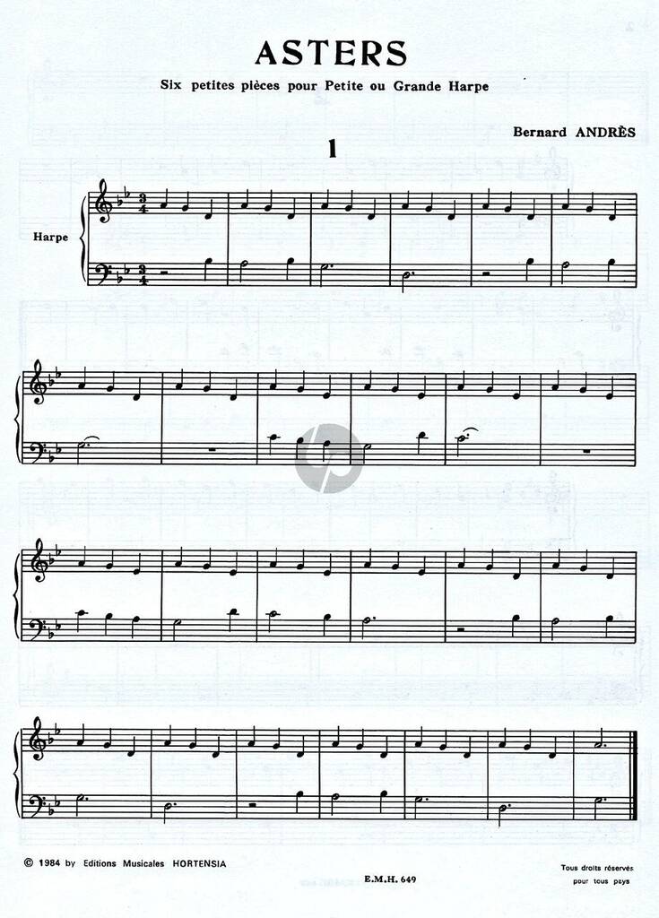 Asters - Harfe Solo - Bernard Andrès