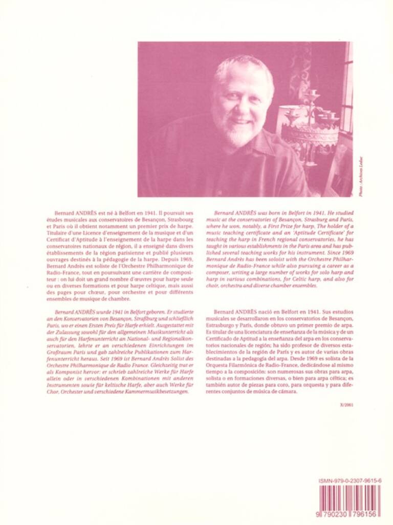 Epices - 2er Cahier: Harfe Solo - Bernard Andrès