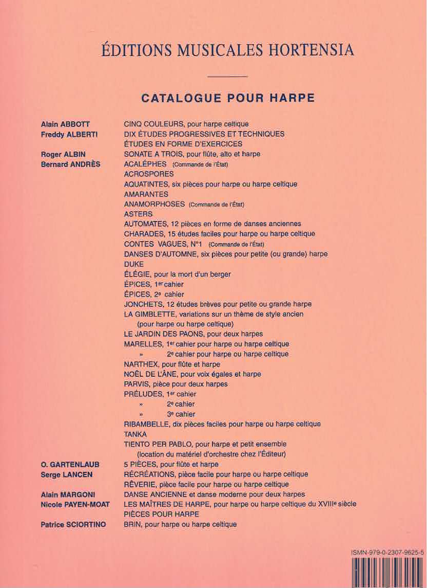 Préludes 2ème Cahier - Harfe Solo - Bernard Andrès
