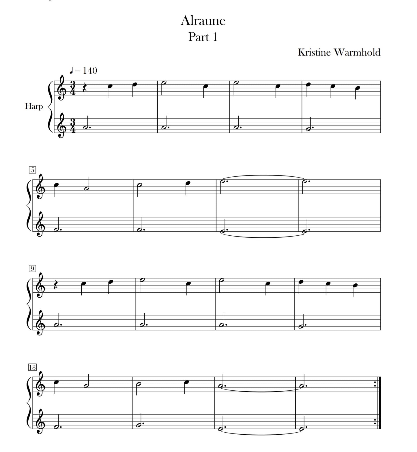 Country Fair Pieces for Small Harp - Kristine Warmhold