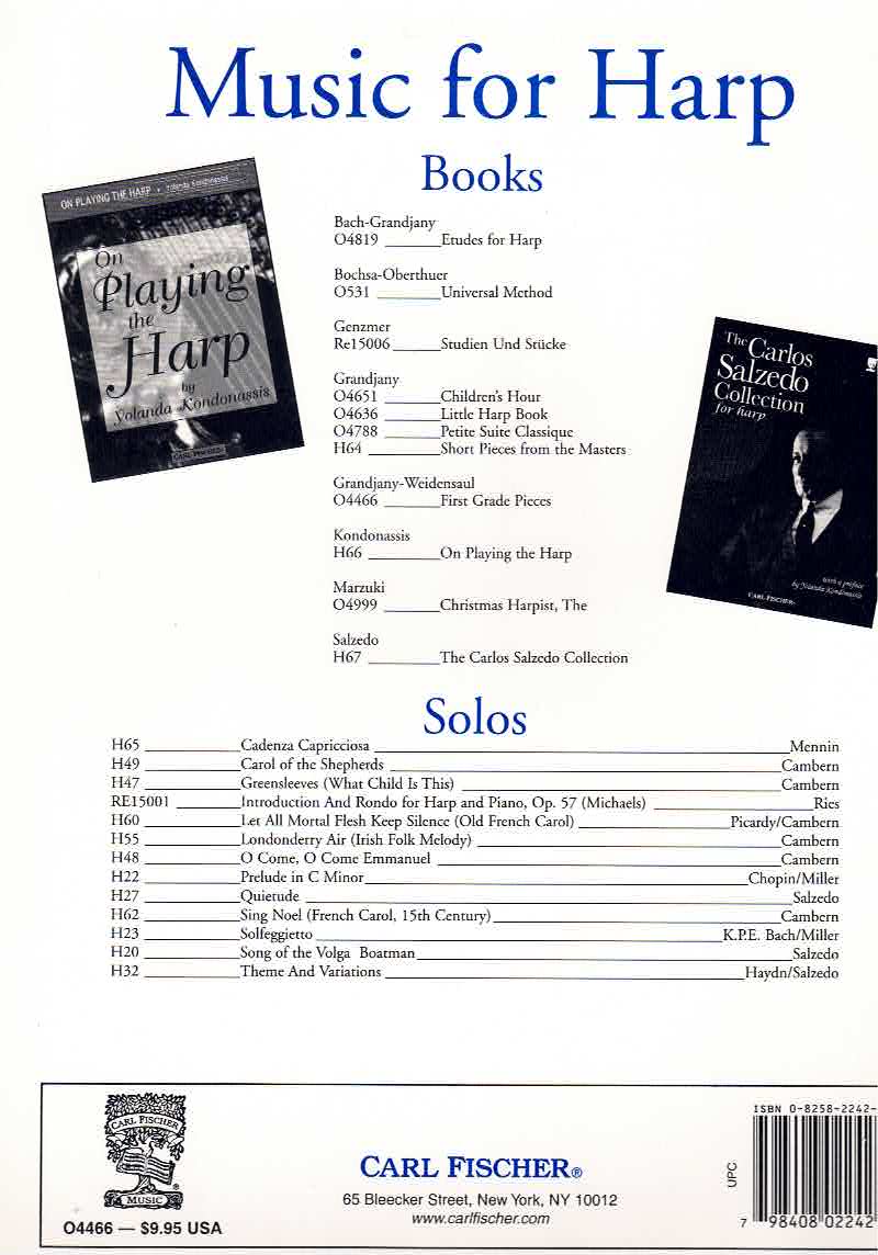 First-Grade Pieces for Harp - M. Grandjany, J. Weidensaul