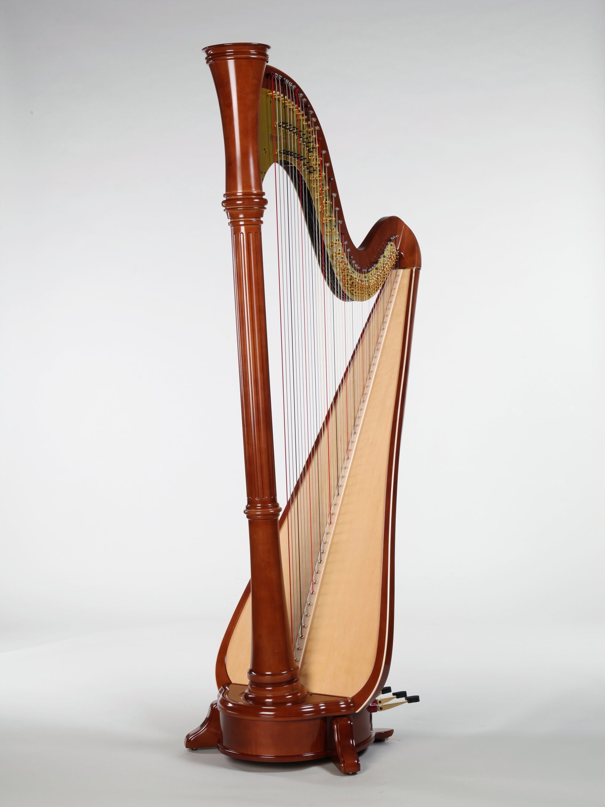 Pedalharfe AOYAMA Orpheus 47A in Braun, Gesamtansicht