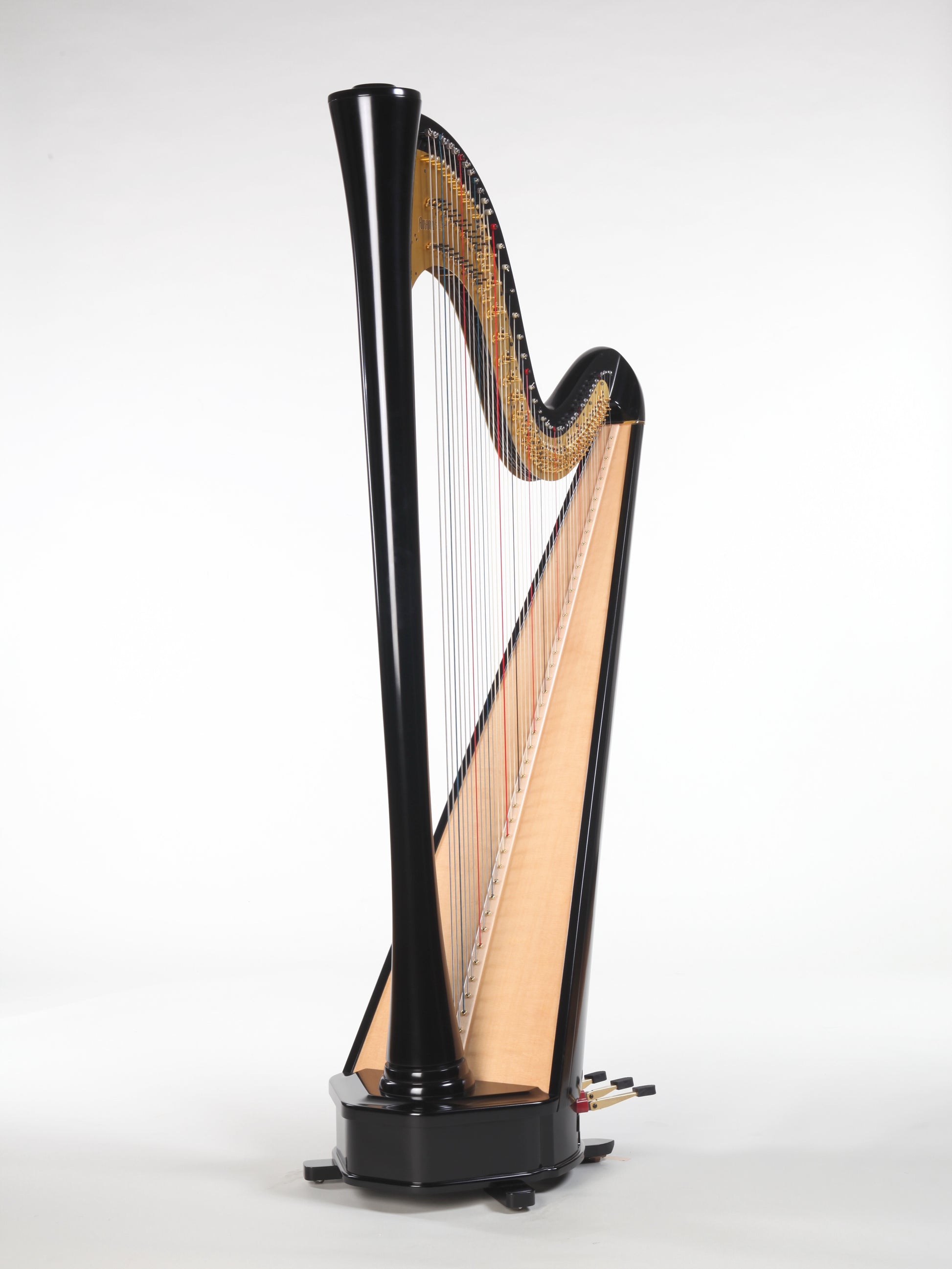 Konzertharfe AOYAMA Etude 46E in Schwarz, Gesamtansicht