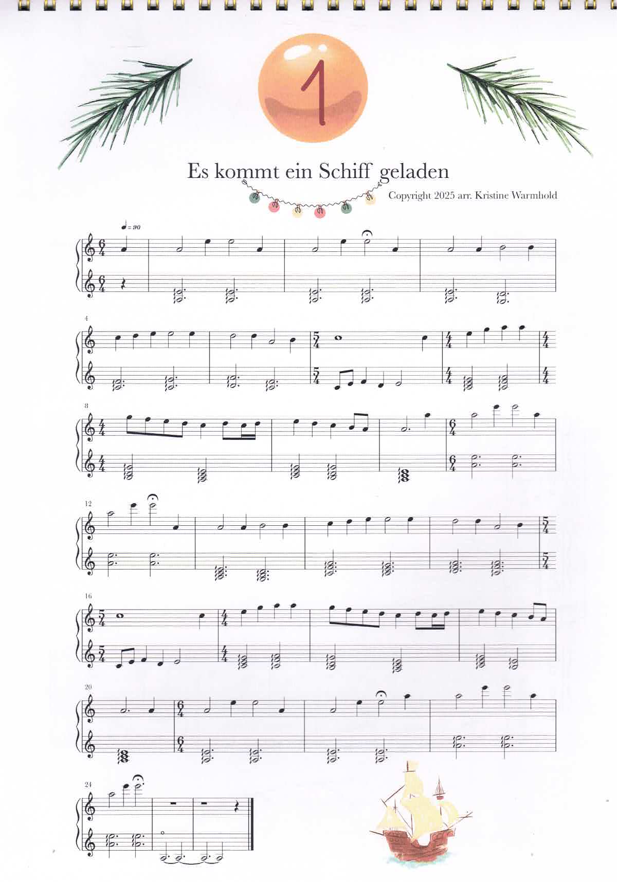 Adventskalender Harfe - Kristine Warmhold