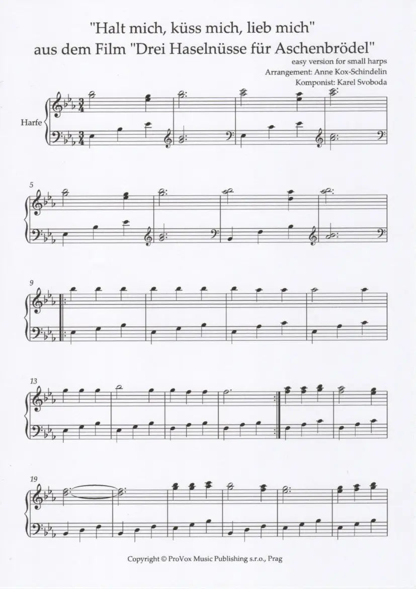 Drei Haselnüsse für Aschenbrödel - arr. Anne Kox-Schindelin