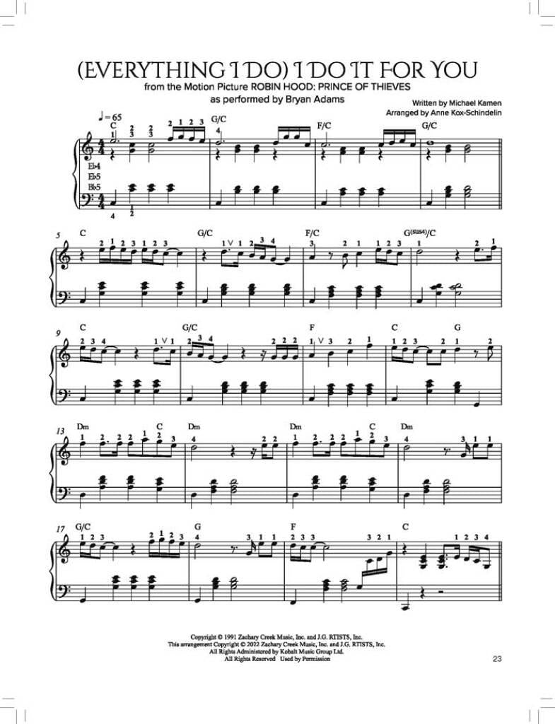 Pop Ballads for Harp - arr. Anne Kox-Schindelin