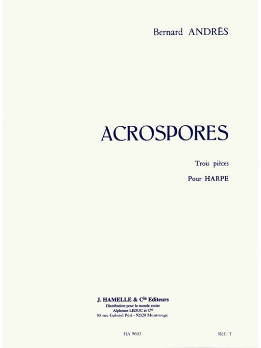 Acrospores - Harfe Solo - Bernard Andrès
