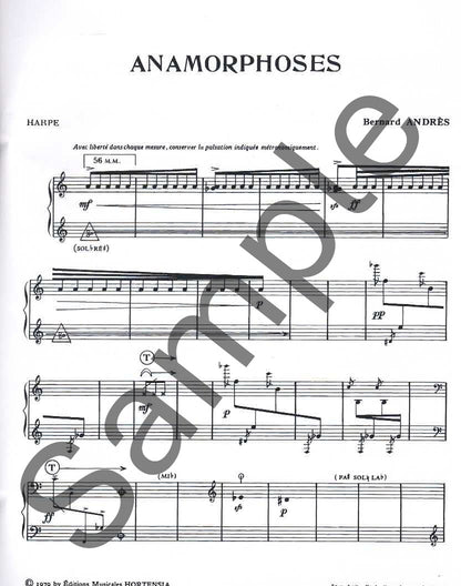 Anamorphoses - Harfe Solo - Bernard Andrès