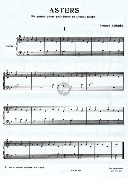 Asters - Harfe Solo - Bernard Andrès