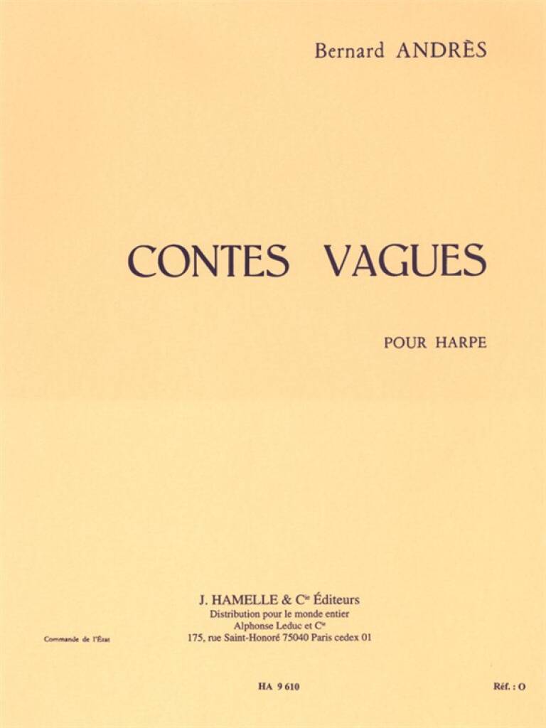 Contes Vagues pour Harpe - Bernard Andrès