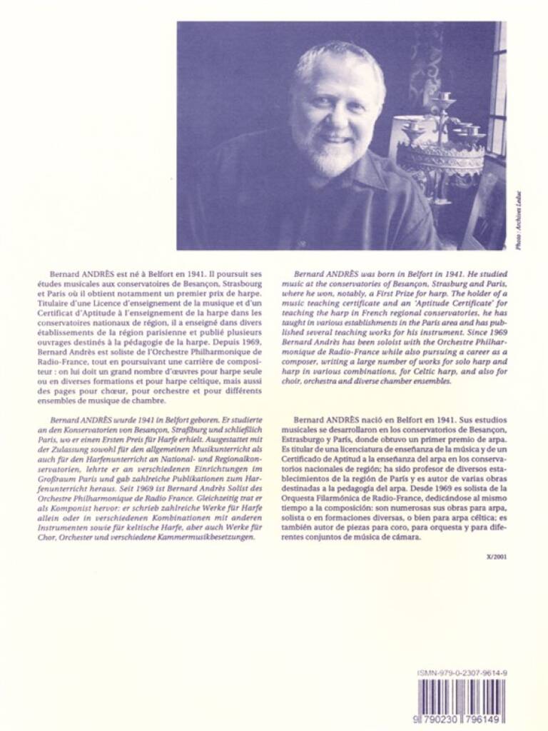 Epices - 1er Cahier: Harfe Solo - Bernard Andrès