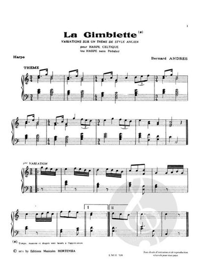 La Gimblette - Harfe Solo - Bernard Andrès