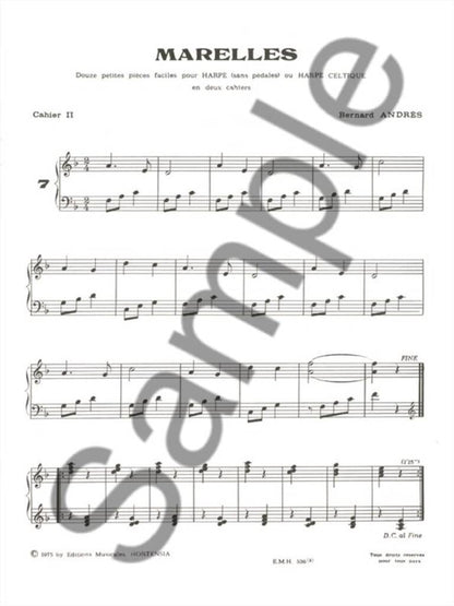 Marelles - 2er Cahier: Harfe Solo - Bernard Andrès