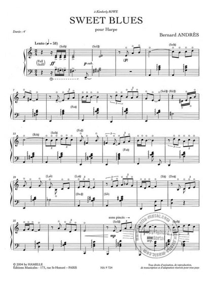 Sweet Blues - Harfe Solo - Bernard Andrès