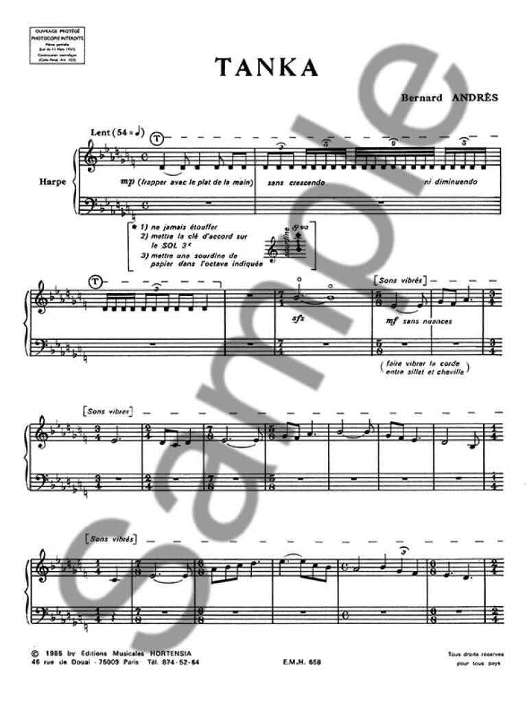 Tanka - Harfe Solo - Bernard Andrès