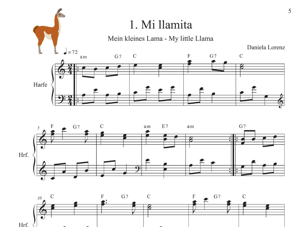 Lateinamerikanische Musik für Harfe Vol. 1 - Daniela Lorenz