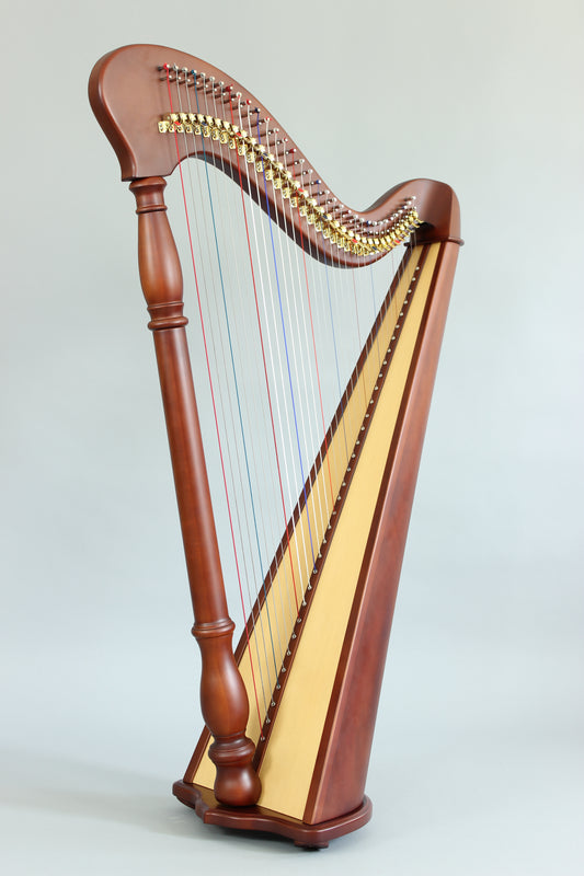 Hakenharfe Scarlett in Braun, Gesamtansicht