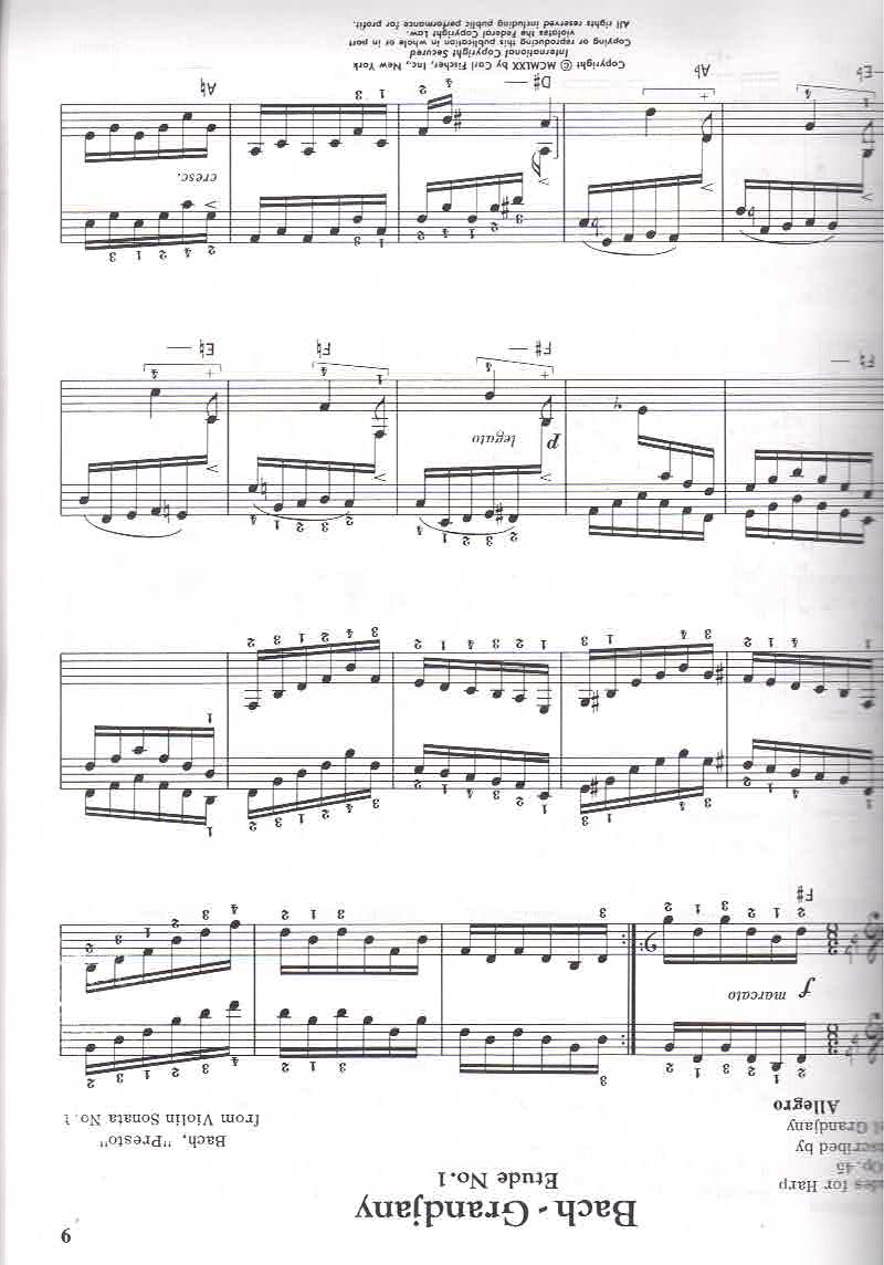 Etudes for Haro - Johann Sebastian Bach / Marcel Grandjany