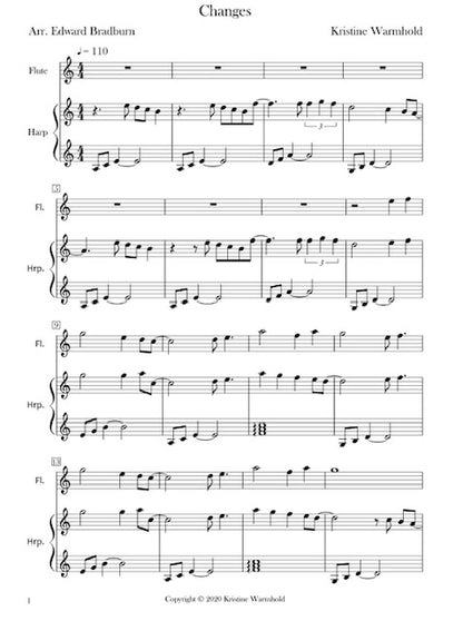 Duet Book for Flute and Small Harp - Kristine Warmhold