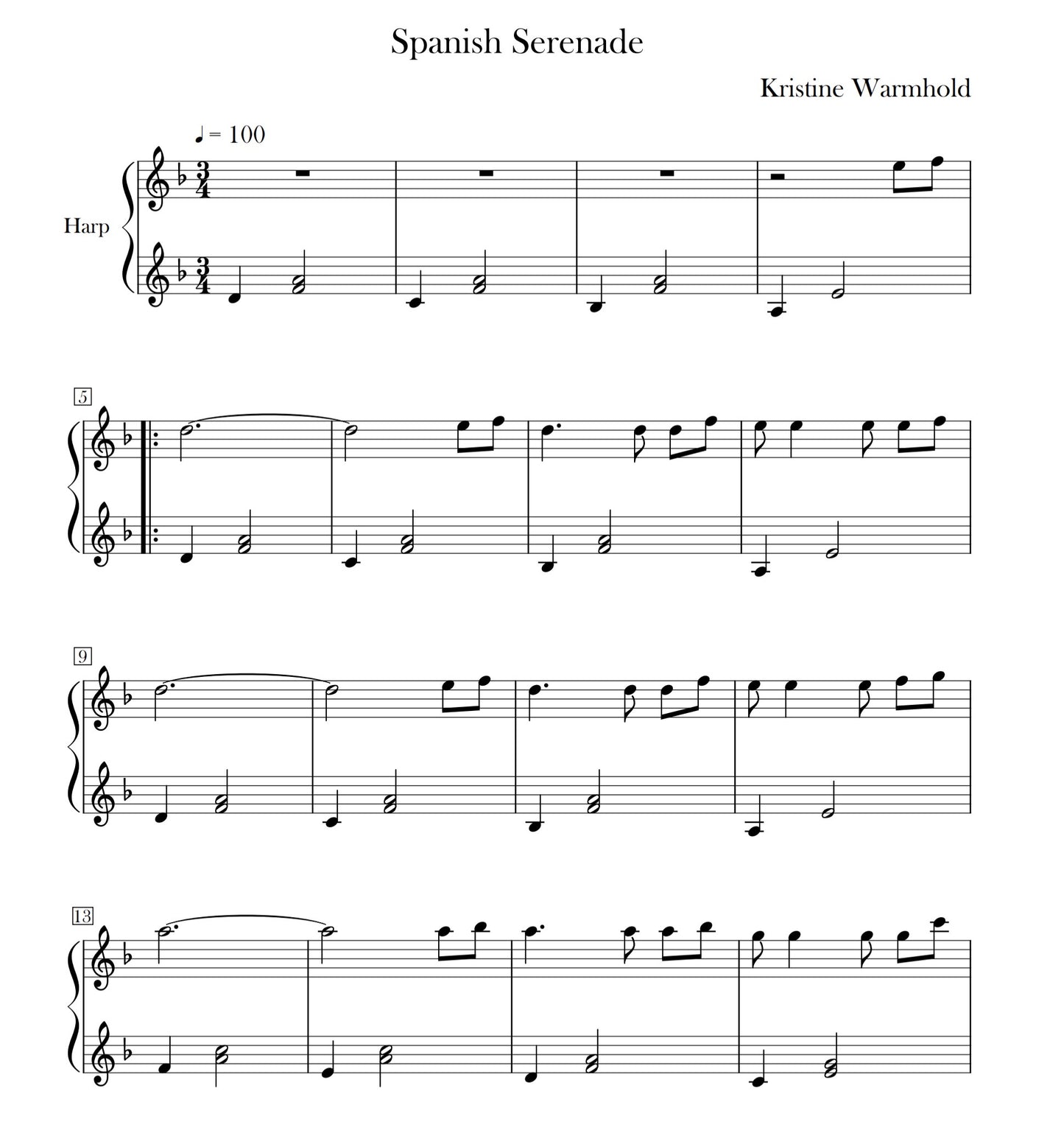 Pieces for Small Harp Vol. 8 - Kristine Warmhold