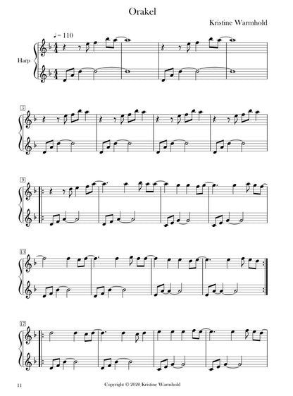 Pieces for Small Harp Vol. 9 - Kristine Warmhold