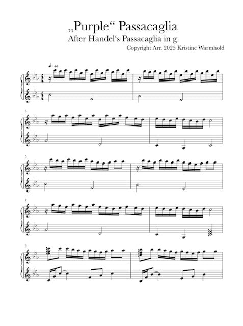 Purple Passacaglia - arr. Kristine Warmhold