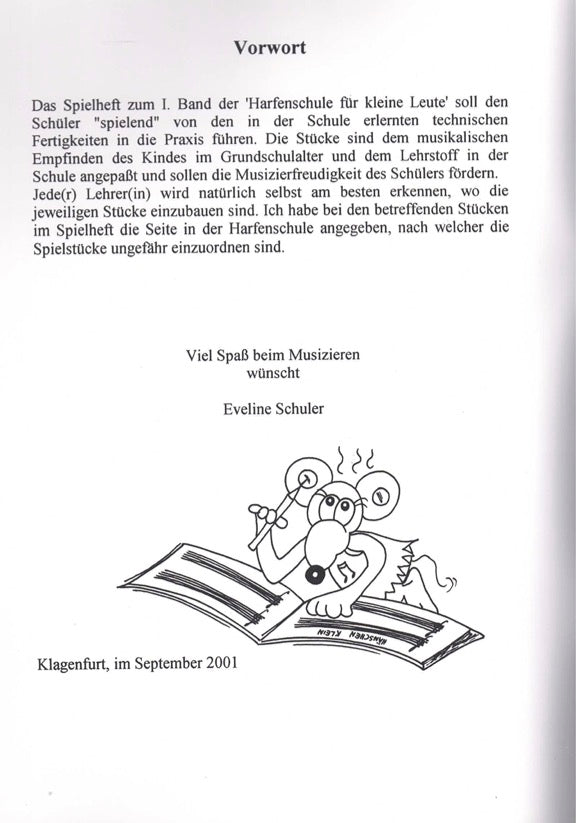 Spielheft zur Harfenschule 1 - Eveline Schuler